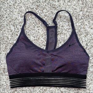 Nike Purple and Black Racerback Sports Bra